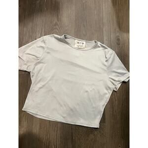 Sadie + Sage Gray Crop Top